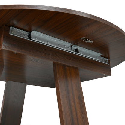 43-59 Inch Extendable Round Dining Table for 4-8 People