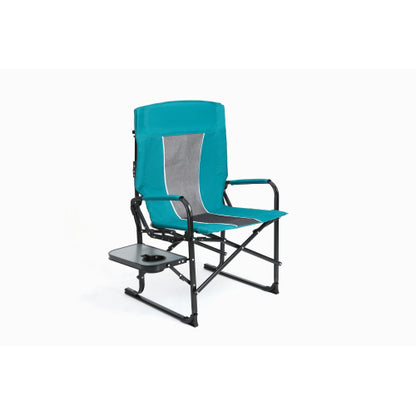 Camping Directors Chair, Heavy Duty,Oversized Portable Folding Chair with Side Table, Pocket for Beach, Fishing,Trip,Picnic,Lawn Blue