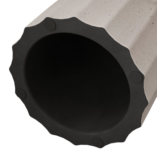 13" Modern Outdoor and Indoor Waterproof Coffee Table and Side Table Set, Durable MgO Cement Design, Suitable For Patio, Garden, Backyard and Living Room, White, 2PC