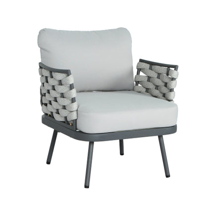 Mariano Steel Club Chair Set of 2, Grey