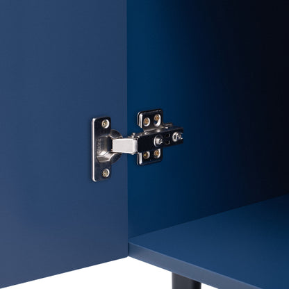 Modern Geometric Door Side Cabinet Home Accent Storage Cabinet With Metal Legs Adjustable Shelf & Anti-Tipping Device