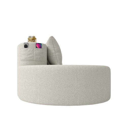 Half-Moon Curved Compressed Modular 3-Seater Sofa for Living-Room & Apartment