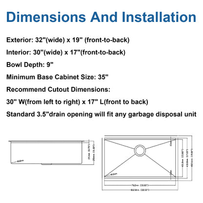 33 Undermount Workstation Sink-33 x 19 Inch Undermount Stainless Steel Kitchen Sink 18 Gauge