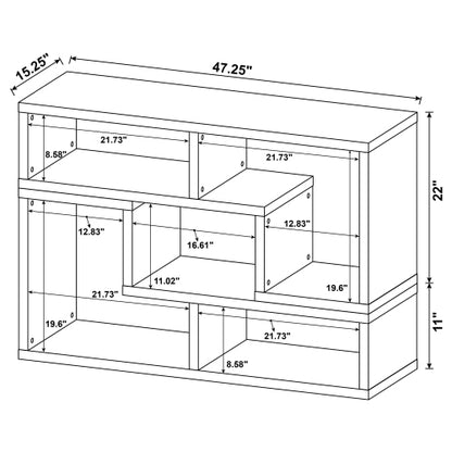 White Multi-purpose Convertible Bookcase L-Shaped Combined Storage TV Cabinet