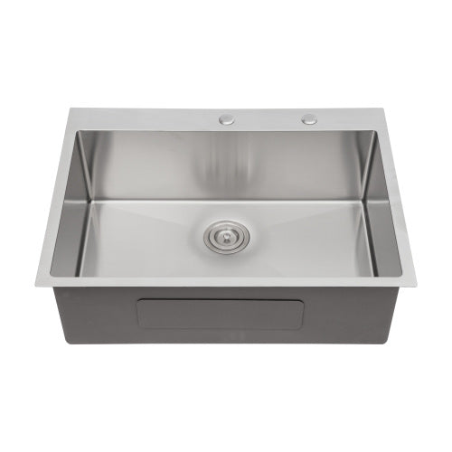 30x22x10"Drop-in Single Bowl Stainless Steel Kitchen Sink