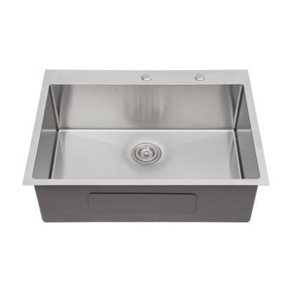 30x22x10"Drop-in Single Bowl Stainless Steel Kitchen Sink