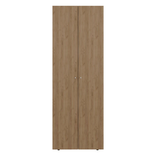 Armoire 66.9" H, 2 Doors, 2 Shelves, Natural Oak / White - Bedroom