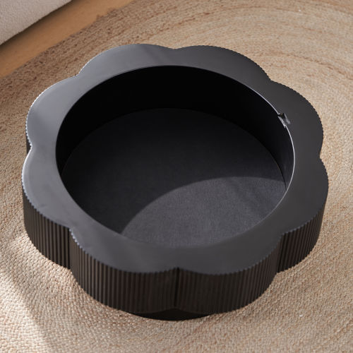 31.5inch  Plum Blossom Shaped Coffee Table, Black