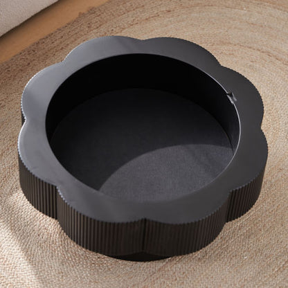 31.5inch  Plum Blossom Shaped Coffee Table, Black
