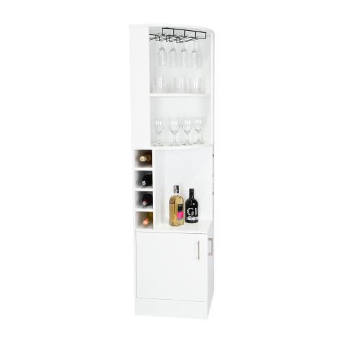 Corner Bar Cabinet - White