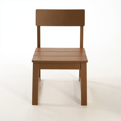 2-Pack Brown HDPE outdoor & garden backres Modernist Designt chairs