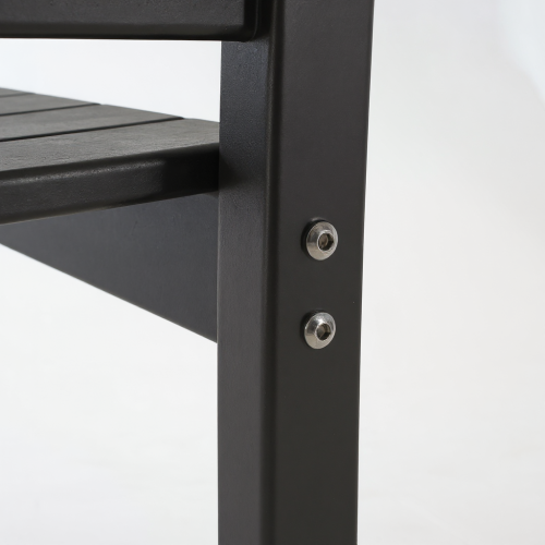 2-Pack Black HDPE outdoor & garden backres Modernist Designt chairs