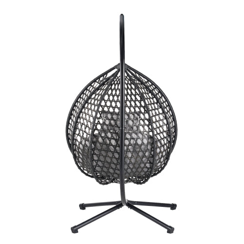 U_STYLE Sturdy Hammock Chair with Stand,Durable Hanging Egg Chair with Rattan Weaving