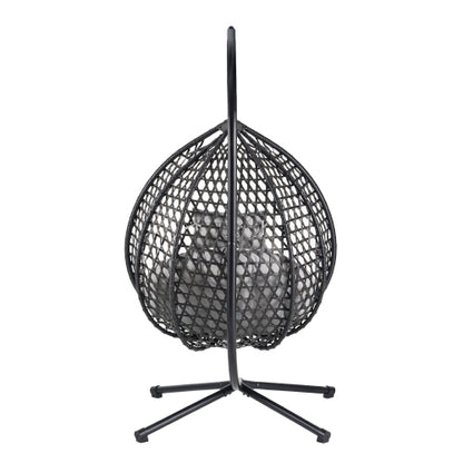 U_STYLE Sturdy Hammock Chair with Stand,Durable Hanging Egg Chair with Rattan Weaving