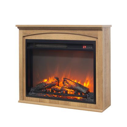 28 inch TV media entertainment center With electric fireplace