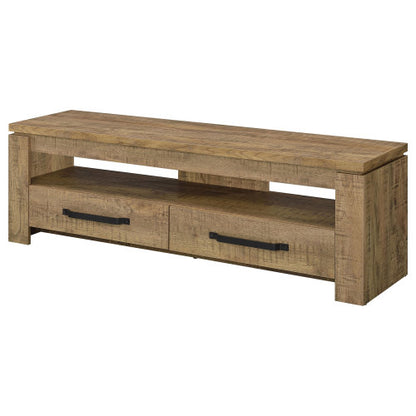 Mango 59 inch TV Stand with 2 Drawers and Open Storage Shelf
