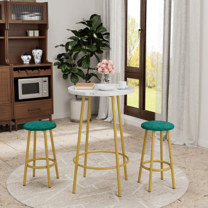 3-Piece Bar Table Set with 2 Bar Stools Modern Pub Table