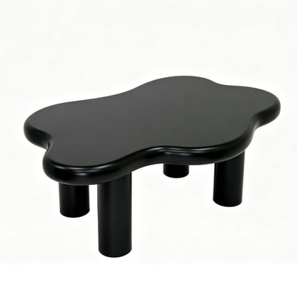 40 Inch Black Cloud Coffee Table Modern Irregular MDF Living Room Center Table