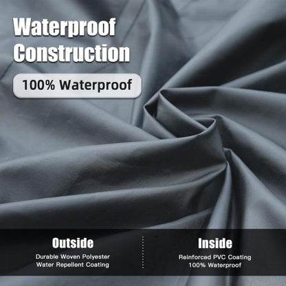 Waterproof Patio Lounge Chair Cover Heavy Duty Outdoor Chaise Lounge Covers,Wind-resistant Dust-Proof with Elastic Hem Cords (77"(L)x26"(W)x15.4"(H), Black