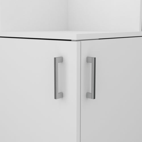 Seattle Bar Cabinet, Eight Bottle Cubbies, Two Large Open Shelves