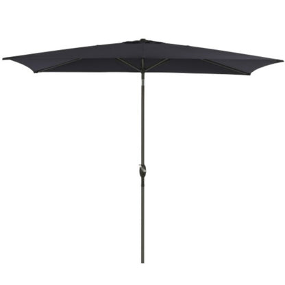6.5 x 10 ft Black Rectangular Patio Umbrella with Crank, Tilt, Polyester UV-Resistant Canopy for Pool, Backyard & Patio (Without base)