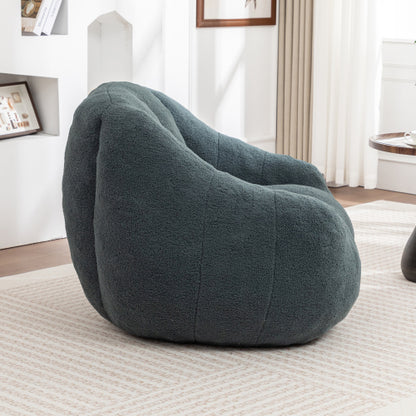 Faux-Fur Tufted Memory-Foam Bean Bag Chair for Adults & Kids