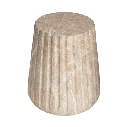 Outdoor Cleme Carved Side Table, Gold