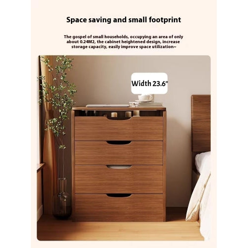 (60cm) 3 in 1 Vanity Desk with Plip Top Mirror, Small Make Up Vanity Set with Visible Glass Desktop, Compact Makeup Vanity with 3 Drawers, Dressing Table for Bedroom (Walnut Color)