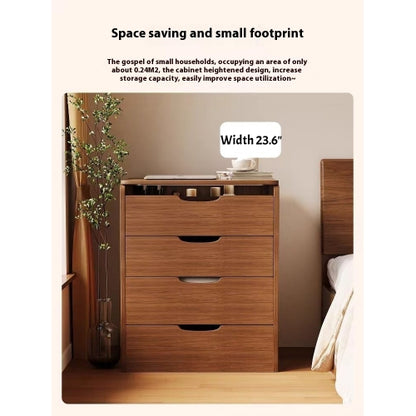 (60cm) 3 in 1 Vanity Desk with Plip Top Mirror, Small Make Up Vanity Set with Visible Glass Desktop, Compact Makeup Vanity with 3 Drawers, Dressing Table for Bedroom (Walnut Color)