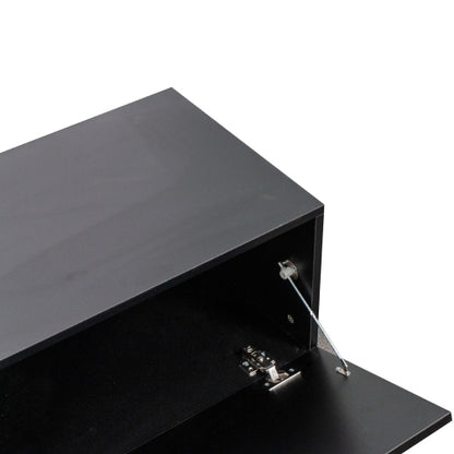 Wall Mount Floating Melamine TV Console Drop Down Hidden Cabinet Media Storage Shelf
