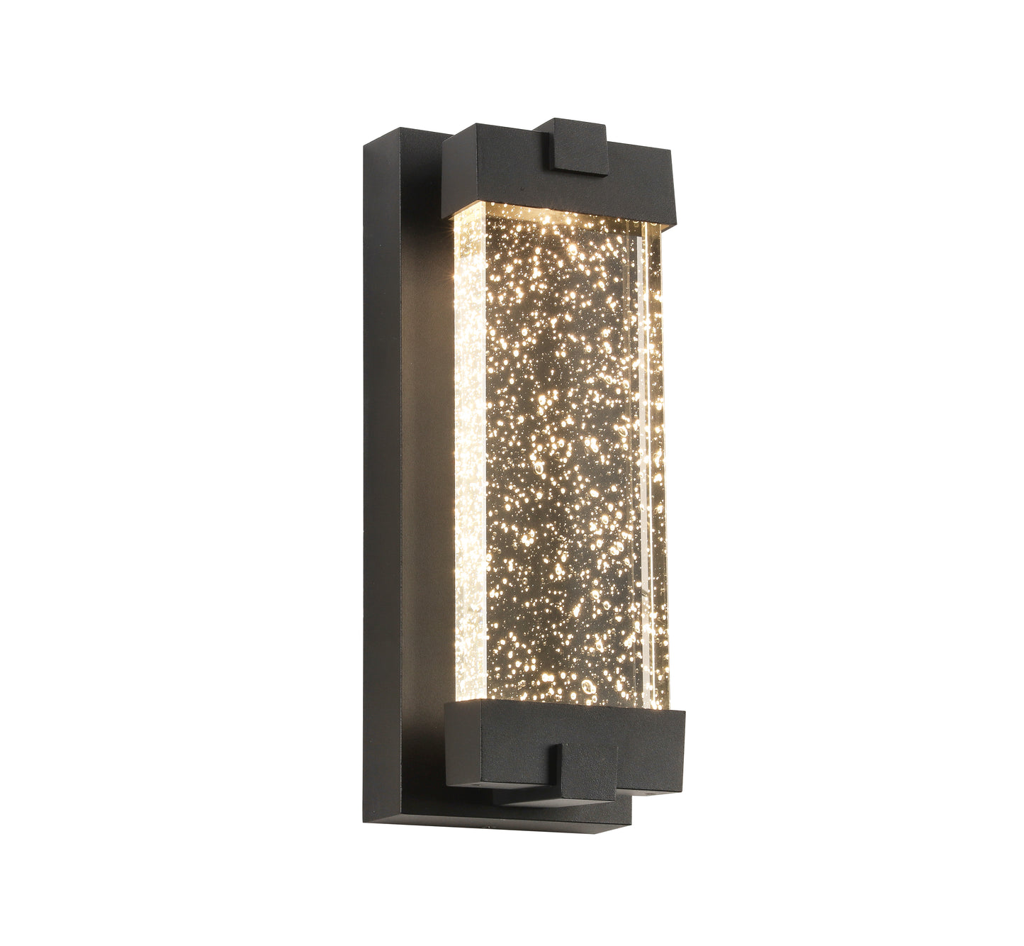 1-Light Matte Black not Motion Sensing LED Outdoor Hardwired Wall Lantern Sconce with No Bulbs Included