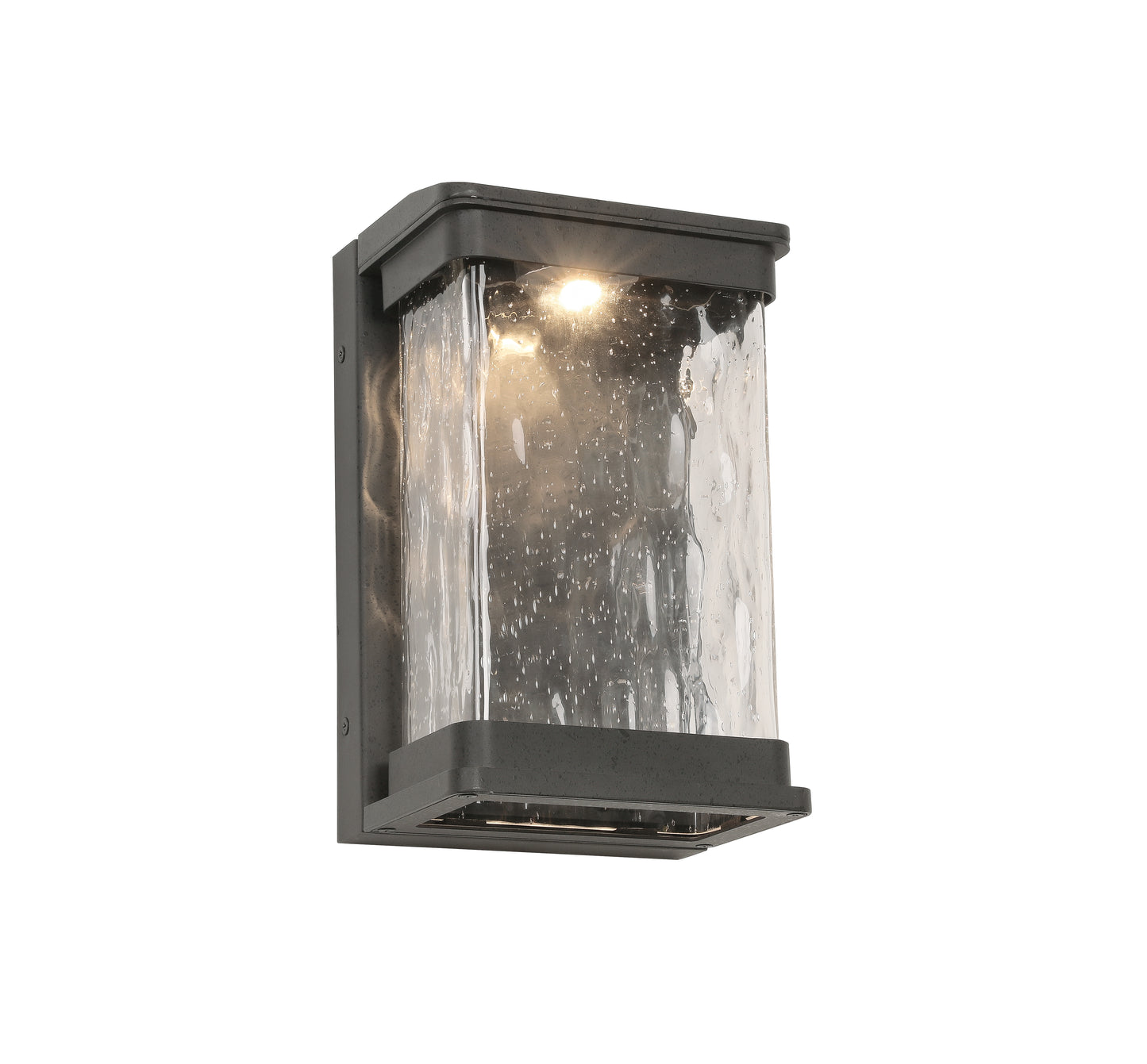 1-Light spotted black Not Motion Sensing LED Outdoor Hardwired Wall Lantern Sconce with No Bulbs Included