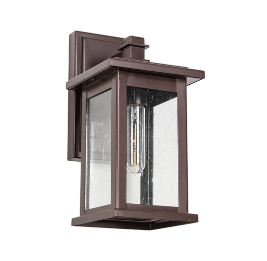 1-Light Oil Rubbed Bronze not Motion Sensing Outdoor Hardwired Wall Lantern Sconce with No Bulbs Included