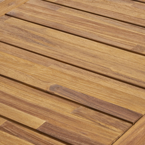 Outdoor 69" Acacia Wood Dining Table, Sandblast Natural Finish