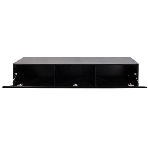 Wall Mount Floating Melamine TV Console Drop Down Hidden Cabinet Media Storage Shelf