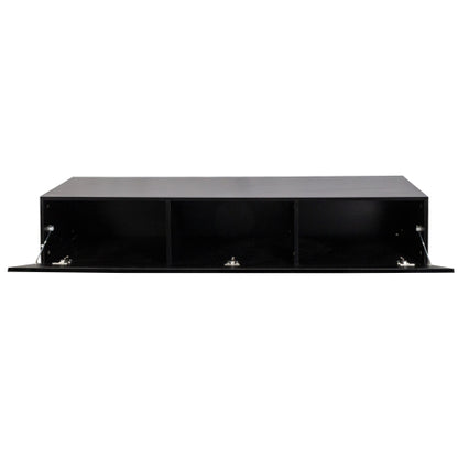 Wall Mount Floating Melamine TV Console Drop Down Hidden Cabinet Media Storage Shelf