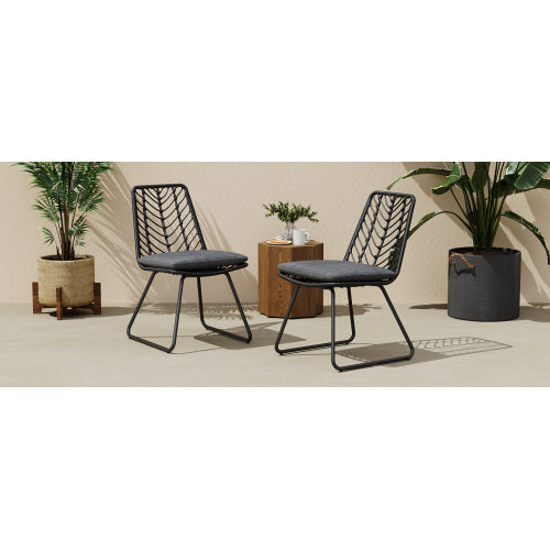 DEJA CHAIR,2PCS with 2 Cushions,Gray