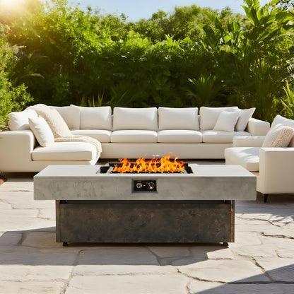 Tabletop Propane Fire Pits, 56 x 23 in, 50,000 BTU outdoor firepit table, Suitable for Outdoor, Patio, Balcony, three height options