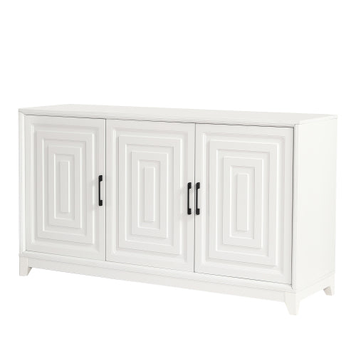 TV Stand for TVs up to 65 Inches, Modern Entertainment Center Media Console Cabinet with 2 Spacious Storage Space, Solid Wood Legs for Living room