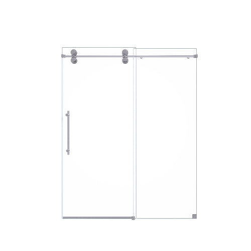 44"-48"W*76" H Frameless Single Sliding Shower Door – 5/16" (8mm) Clear Tempered Glass, Bypass Design with Chrome Finish