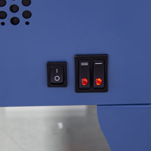 17 inch Freestanding Electric Fireplace Stove heater with 3D Flame effect,Classic Blue