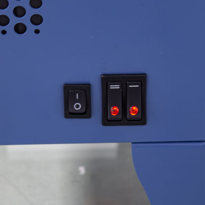 17 inch Freestanding Electric Fireplace Stove heater with 3D Flame effect,Classic Blue