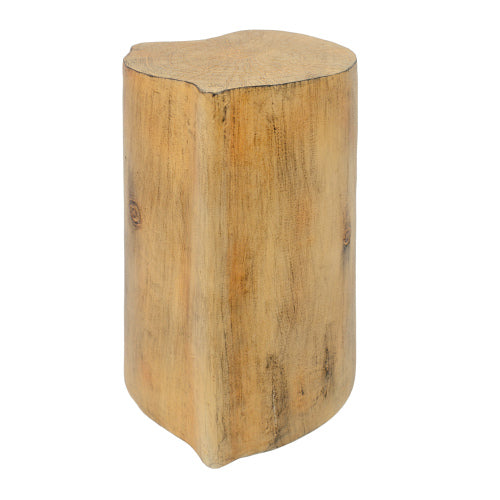 2-in-1 Irregular MGO End Table, Split Design, Small Space Friendly,Indoor Outdoor Use,Natural Color