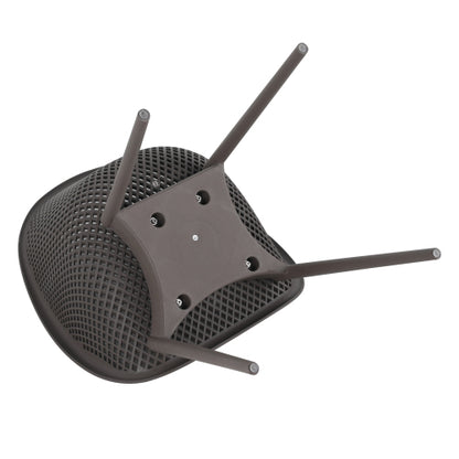 Holiday - 2-Pack Modern Lounge Chairs – Indoor/Outdoor All-Weather PP Plastic, Lightweight for Patio, Beach, Living Room (Warm Grey)