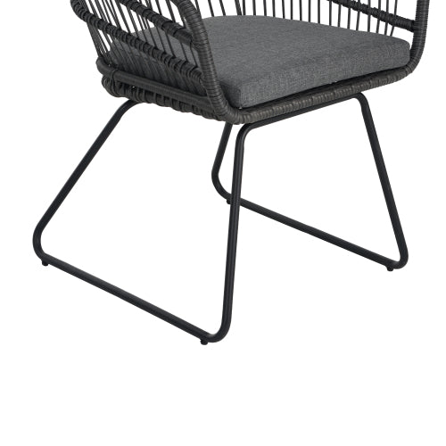 TERRY CHAIR,2PCS with 2 Cushions,Gray