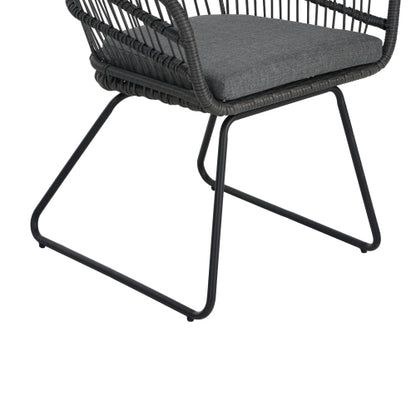 TERRY CHAIR,2PCS with 2 Cushions,Gray