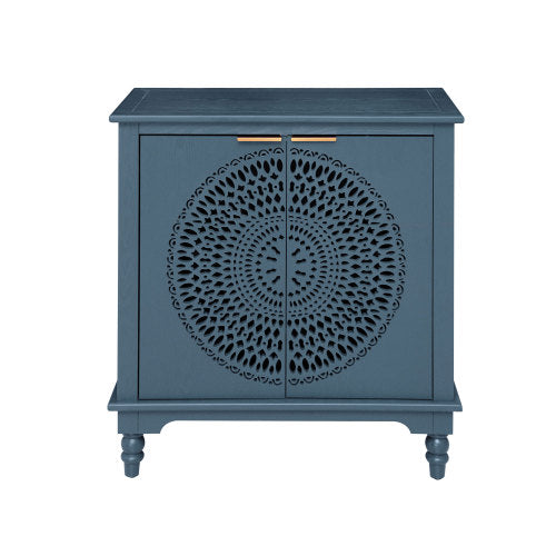 American style Hollow-Carved 2 Door Accent Cabinet Sideboard Buffet Storage Cabinet for Entryway Living Room Bedroom