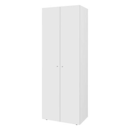 Armoire 66.9" H, 2 Doors, 4 Shelves, White - Bedroom