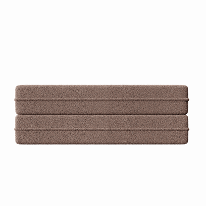 Brown Convertible Sherpa-Fleece Full-Size Floor Sofa-Bed 15 inch  Height with 2 Pillows No-Assembly