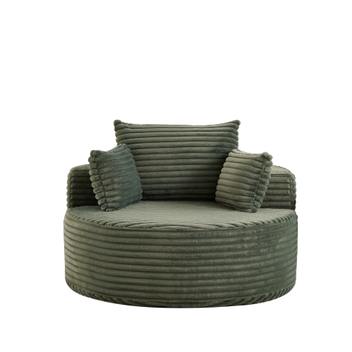 50"L Corduroy Sponge single sofa,No Assembly Required,Fluffy Modern Sleeper Chair for Living room, Bedroom, Lounge and Projection Room(Not a swivel chair.)